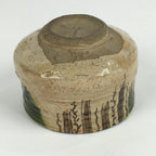 Japanese Ceramic Tea Ceremony Green Tea Bowl Vtg Chawan Green Oribe GTB908