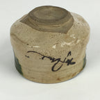 Japanese Ceramic Tea Ceremony Green Tea Bowl Vtg Chawan Green Oribe GTB908