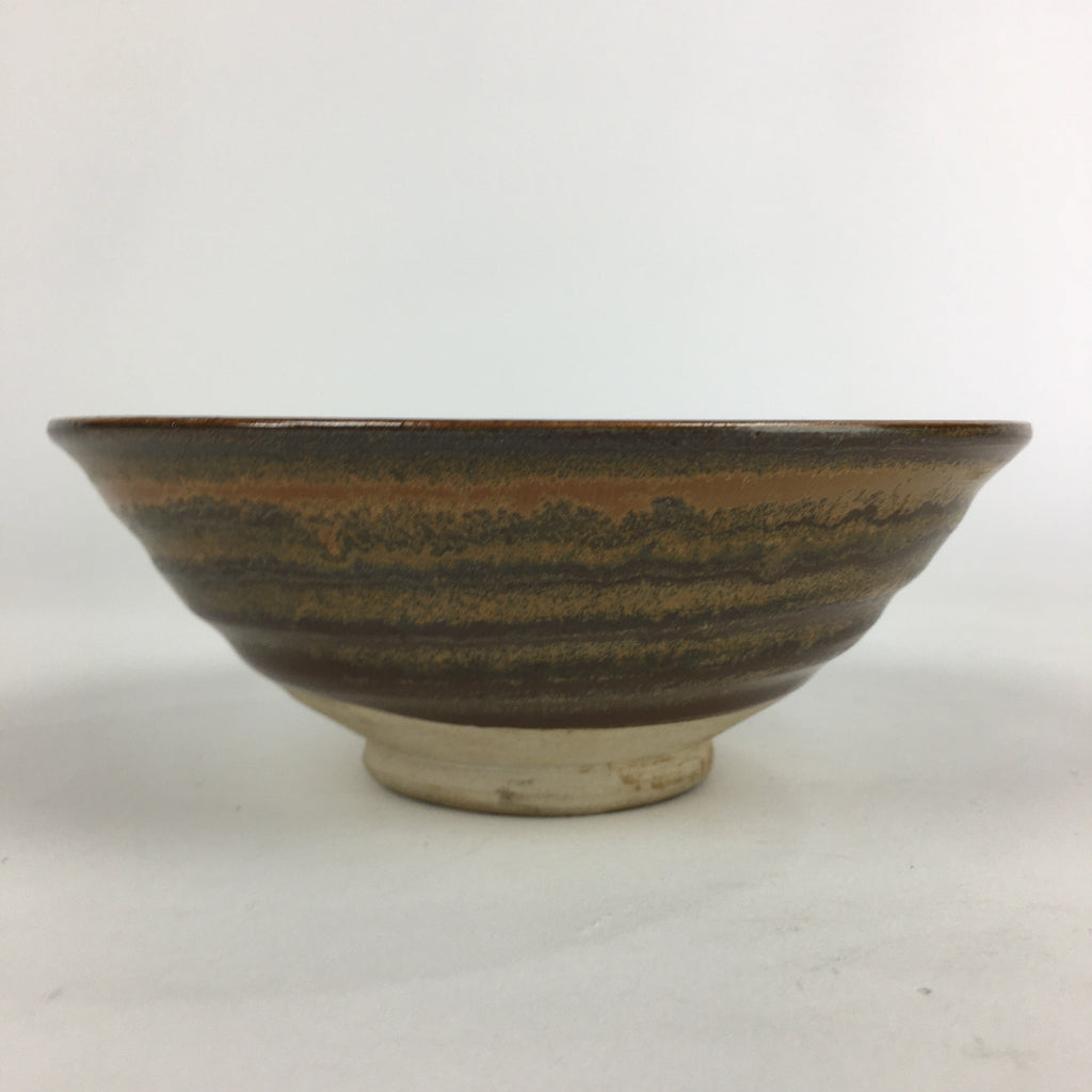 Japanese Ceramic Tea Ceremony Green Tea Bowl Vtg Chawan Hira-gata GTB891