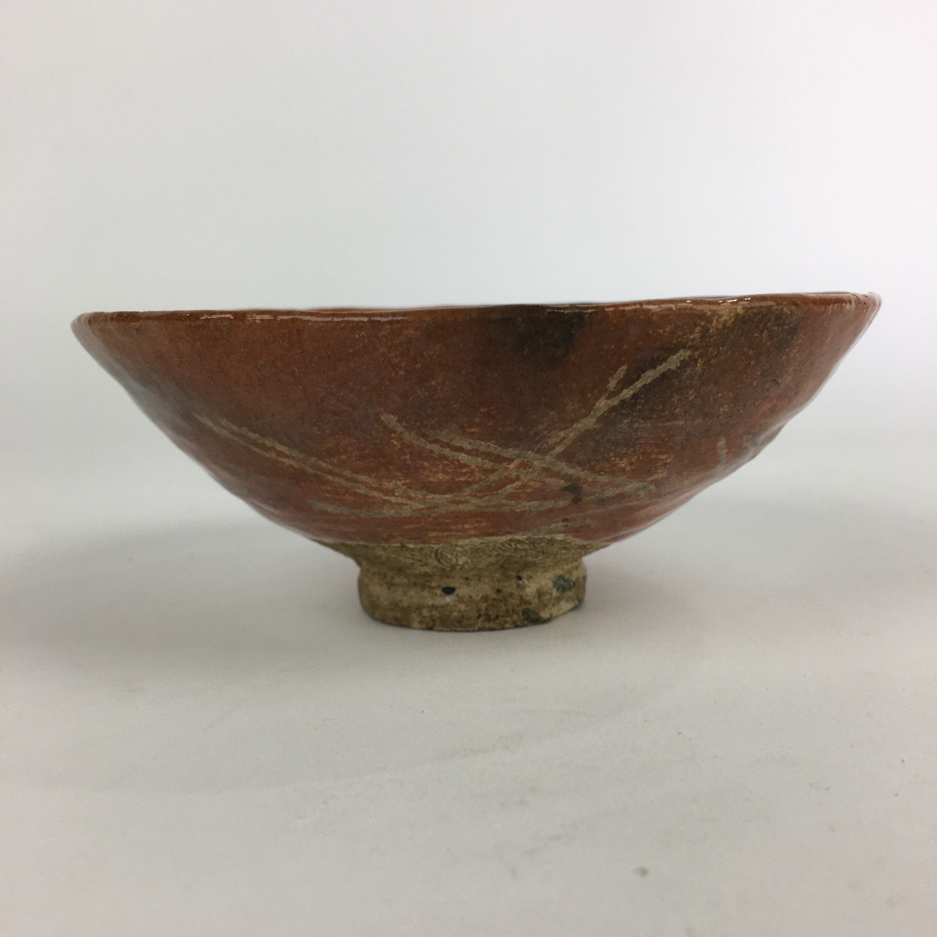 Japanese Ceramic Tea Ceremony Green Tea Bowl Vtg Chawan Hiragata GTB905