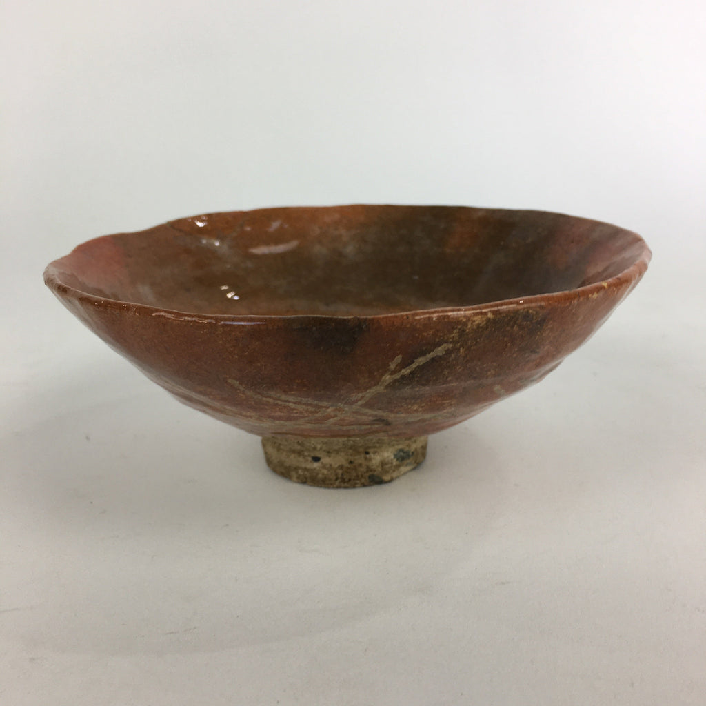 Japanese Ceramic Tea Ceremony Green Tea Bowl Vtg Chawan Hiragata GTB905