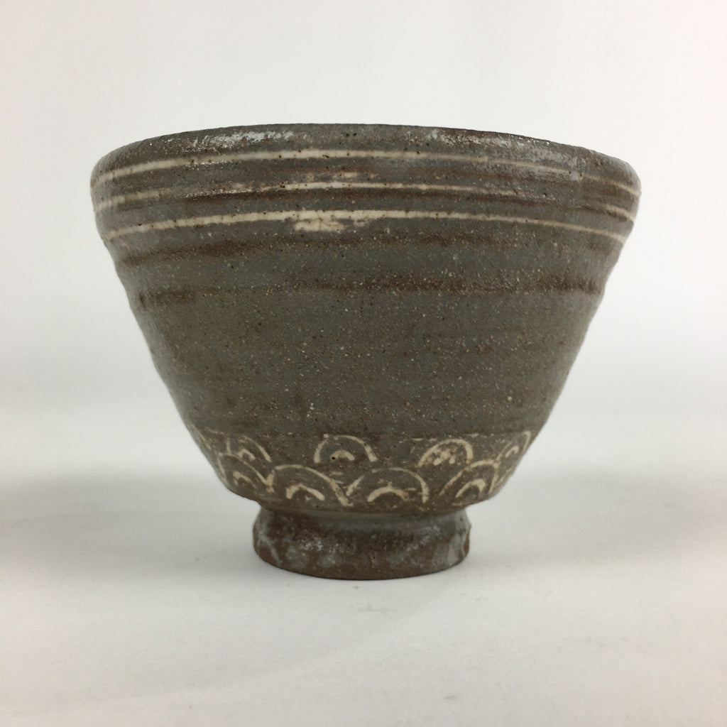 Japanese Ceramic Tea Ceremony Green Tea Bowl Vtg Chawan Ido-gata GTB886