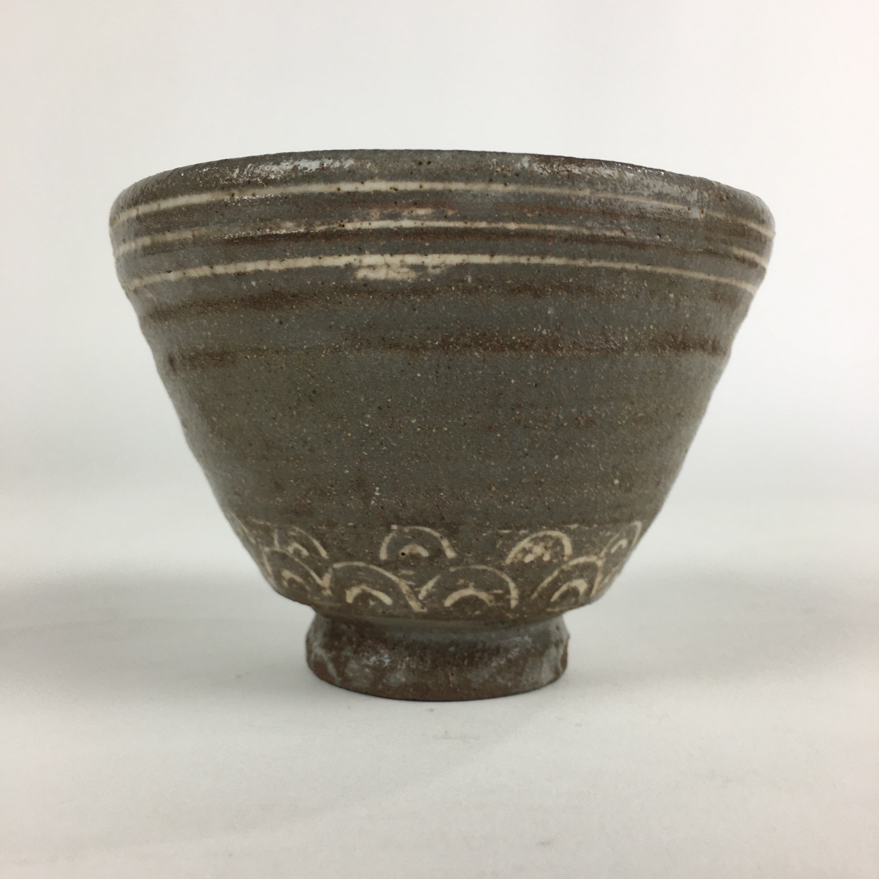 Japanese Ceramic Tea Ceremony Green Tea Bowl Vtg Chawan Ido-gata GTB886