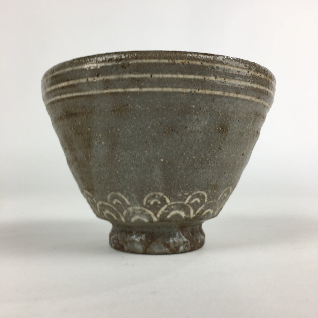Japanese Ceramic Tea Ceremony Green Tea Bowl Vtg Chawan Ido-gata GTB886