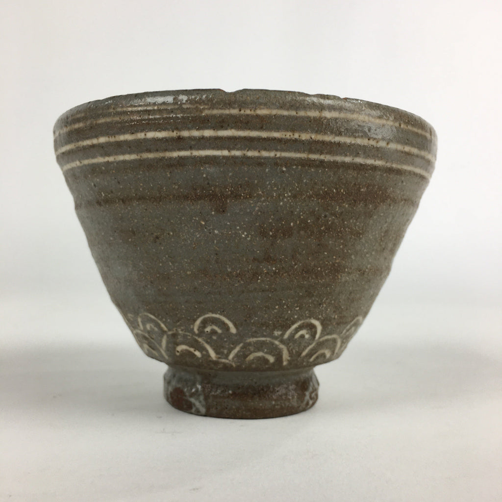 Japanese Ceramic Tea Ceremony Green Tea Bowl Vtg Chawan Ido-gata GTB886