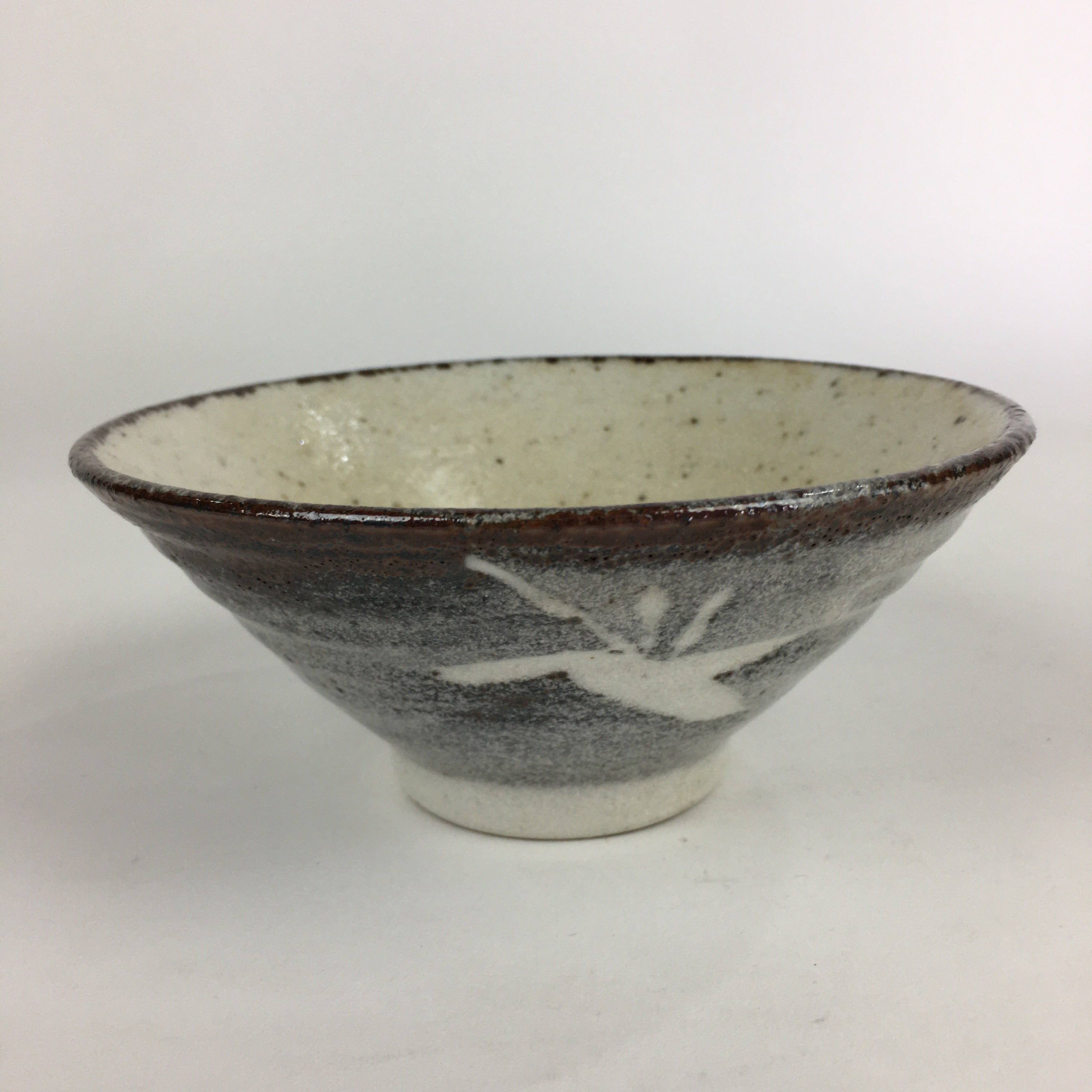 Japanese Ceramic Tea Ceremony Green Tea Bowl Vtg Chawan Ido-gata GTB898