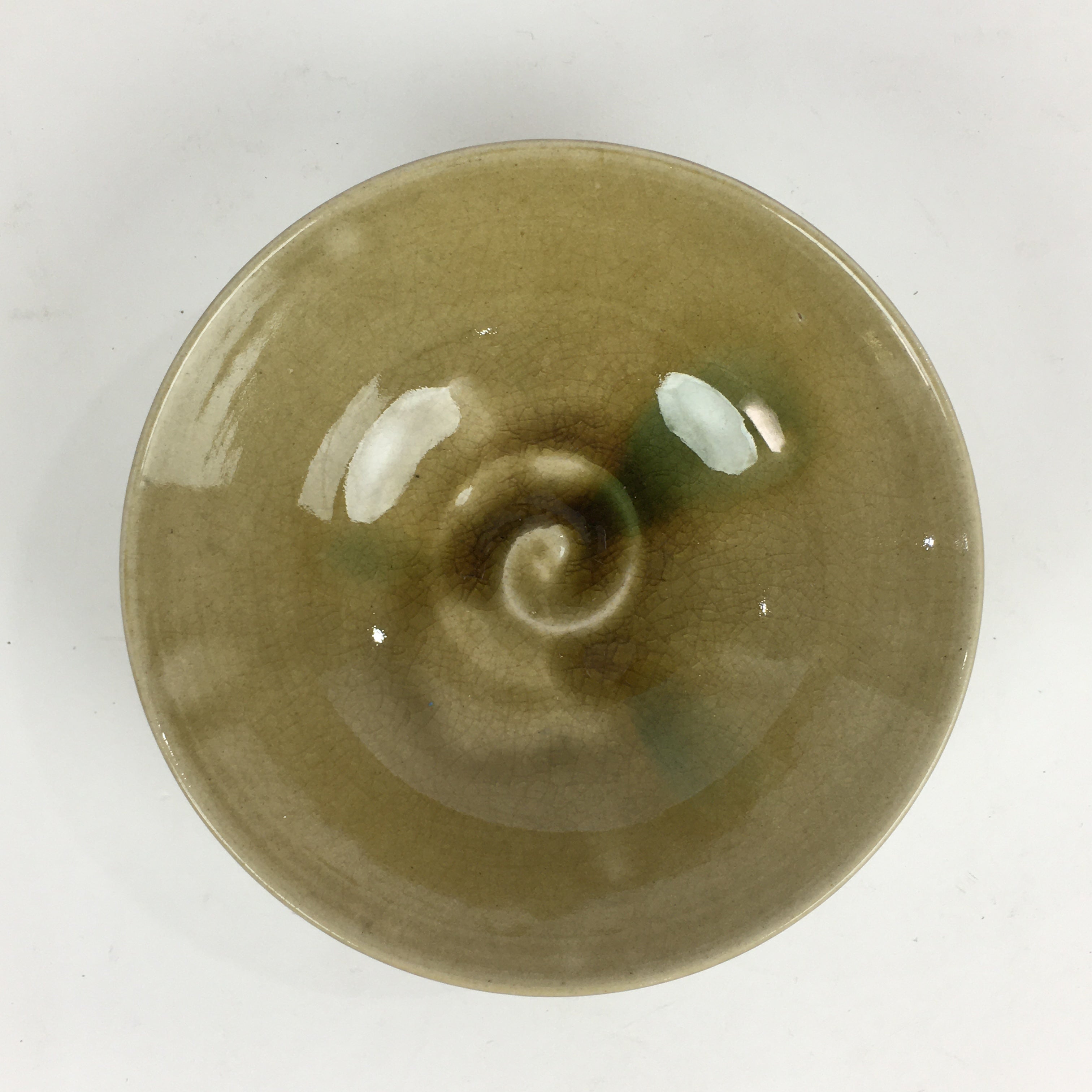 Japanese Ceramic Tea Ceremony Green Tea Bowl Vtg Chawan Kiseto GTB916