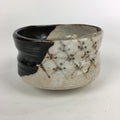 Japanese Ceramic Tea Ceremony Green Tea Bowl Vtg Chawan Kuro Oribe GTB933