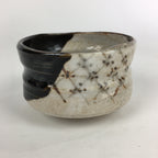 Japanese Ceramic Tea Ceremony Green Tea Bowl Vtg Chawan Kuro Oribe GTB933