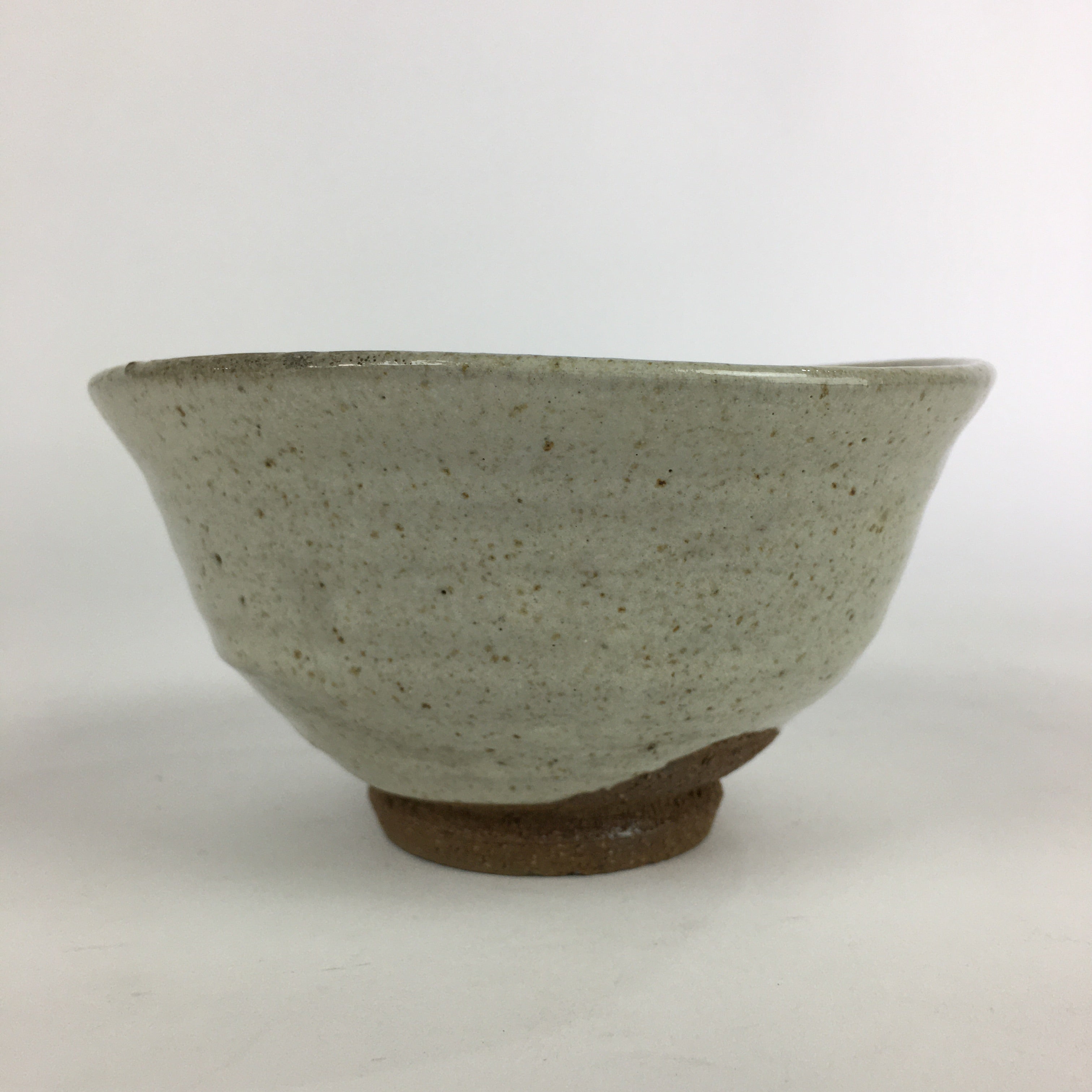 Japanese Ceramic Tea Ceremony Green Tea Bowl Vtg Chawan Kutsu-gata GTB904