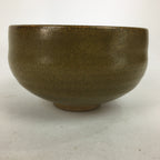 Japanese Ceramic Tea Ceremony Green Tea Bowl Vtg Chawan Light Brown GTB878