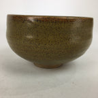Japanese Ceramic Tea Ceremony Green Tea Bowl Vtg Chawan Light Brown GTB878
