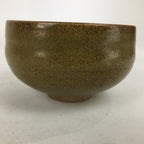 Japanese Ceramic Tea Ceremony Green Tea Bowl Vtg Chawan Light Brown GTB878