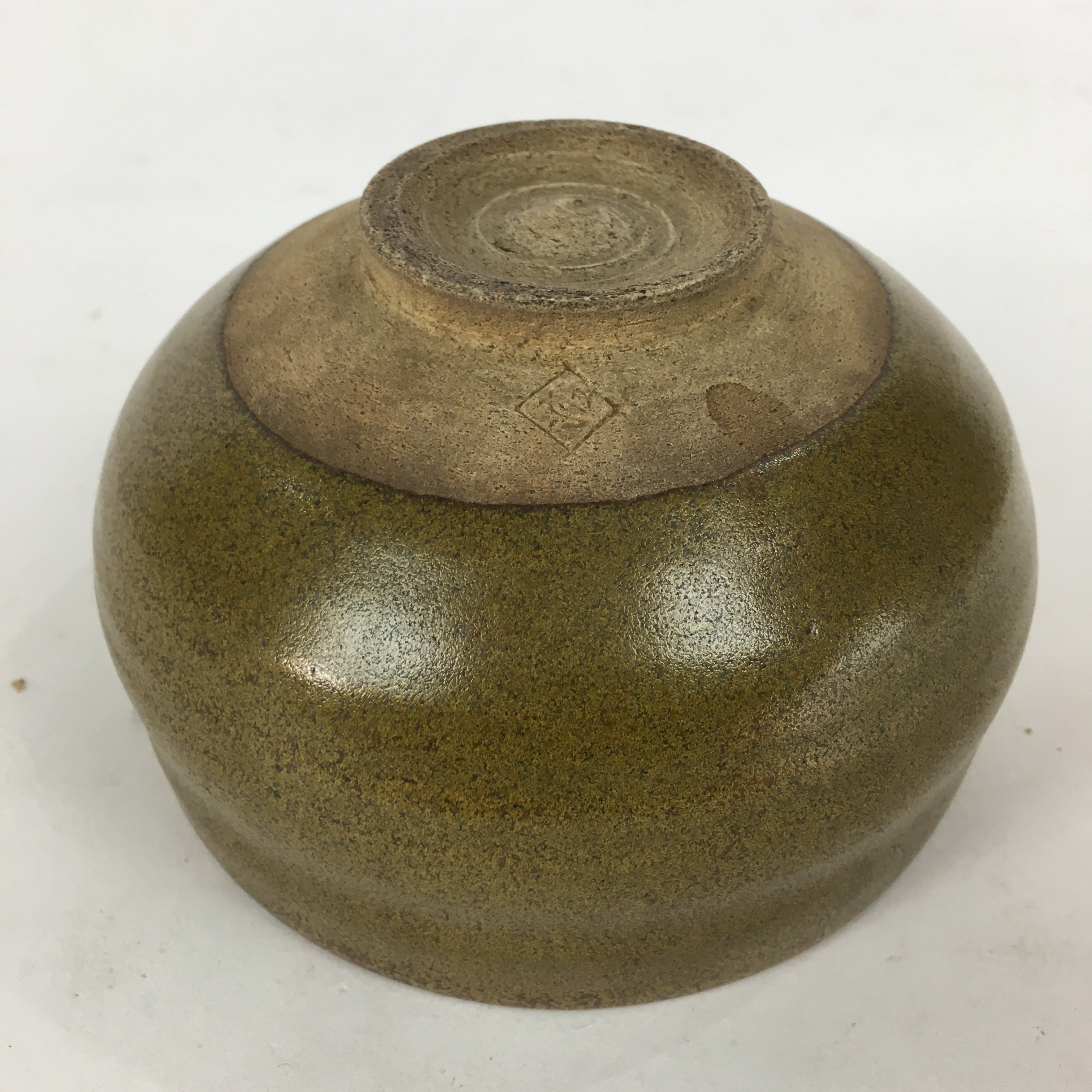 Japanese Ceramic Tea Ceremony Green Tea Bowl Vtg Chawan Light Brown GTB878