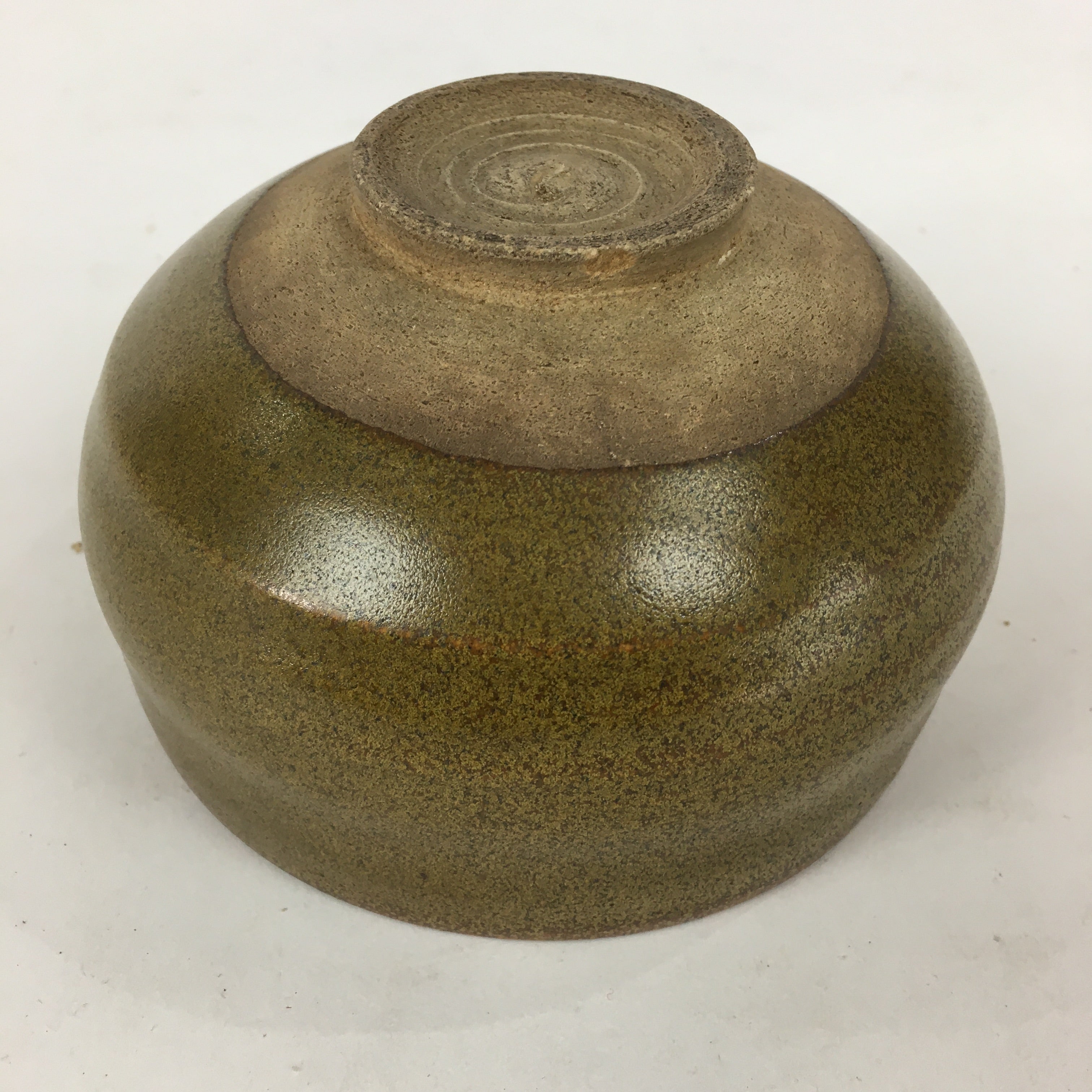 Japanese Ceramic Tea Ceremony Green Tea Bowl Vtg Chawan Light Brown GTB878