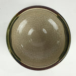 Japanese Ceramic Tea Ceremony Green Tea Bowl Vtg Chawan Oribe GTB930