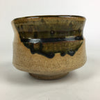 Japanese Ceramic Tea Ceremony Green Tea Bowl Vtg Chawan Oribe GTB935