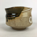 Japanese Ceramic Tea Ceremony Green Tea Bowl Vtg Chawan Oribe GTB935