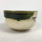 Japanese Ceramic Tea Ceremony Green Tea Bowl Vtg Chawan Oribe Ware GTB848
