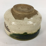 Japanese Ceramic Tea Ceremony Green Tea Bowl Vtg Chawan Oribe Ware GTB848