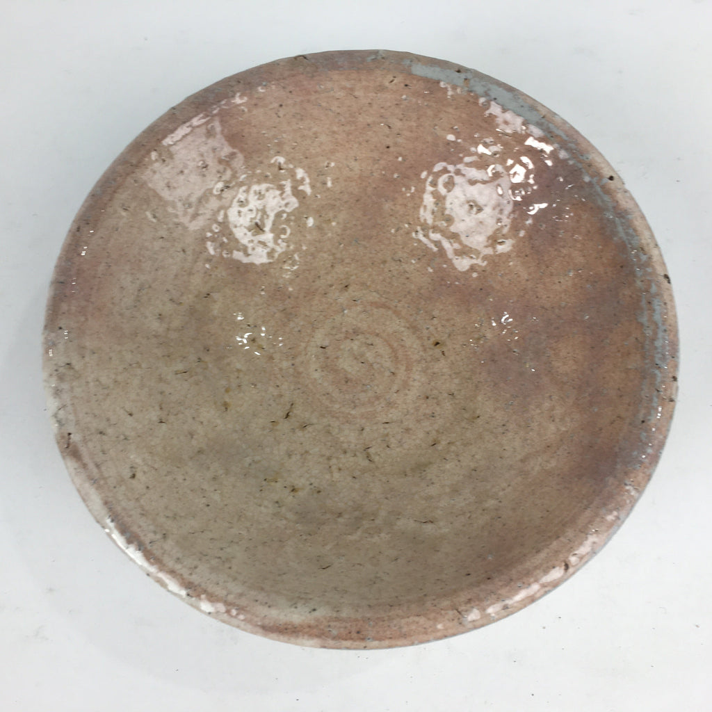 Japanese Ceramic Tea Ceremony Green Tea Bowl Vtg Chawan Pink Gray PP857
