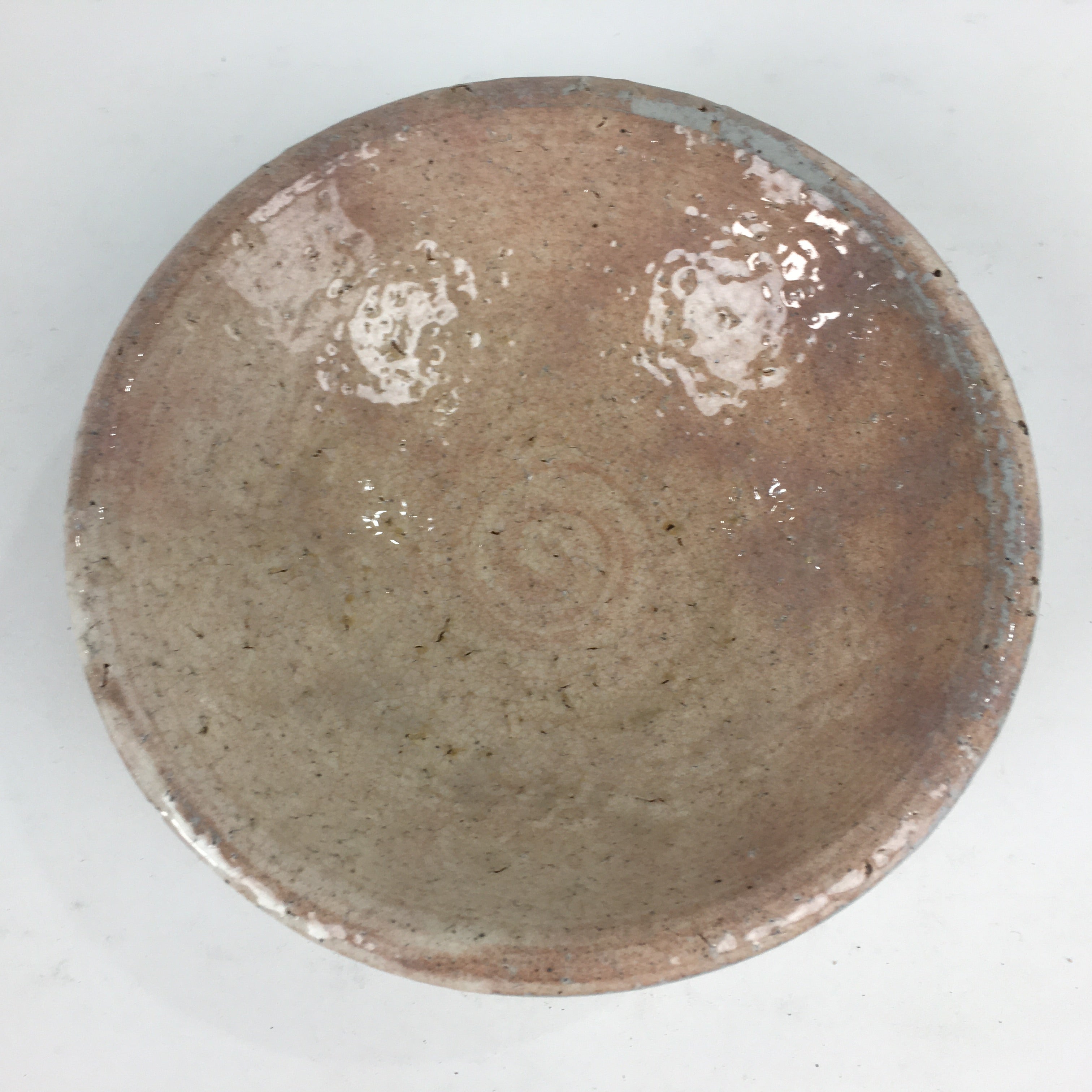 Japanese Ceramic Tea Ceremony Green Tea Bowl Vtg Chawan Pink Gray PP857