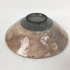Japanese Ceramic Tea Ceremony Green Tea Bowl Vtg Chawan Pink Gray PP857