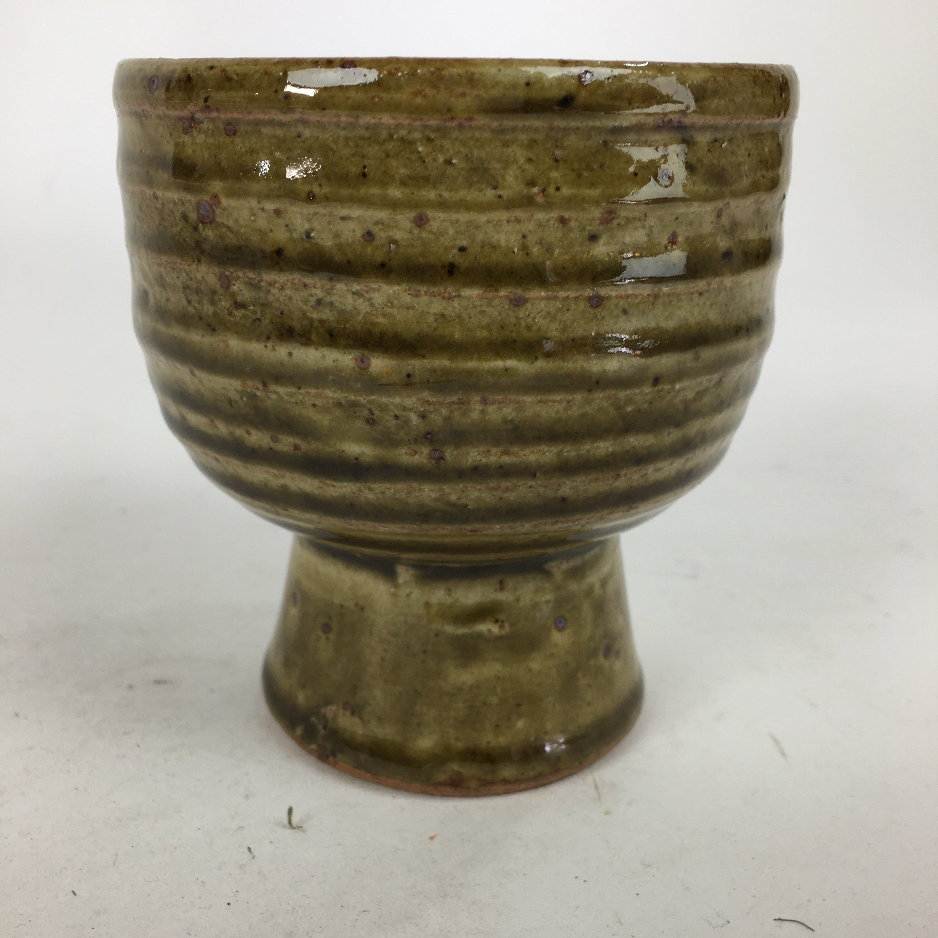 Japanese Ceramic Tea Ceremony Green Tea Bowl Vtg Chawan Rider's Cup GTB885