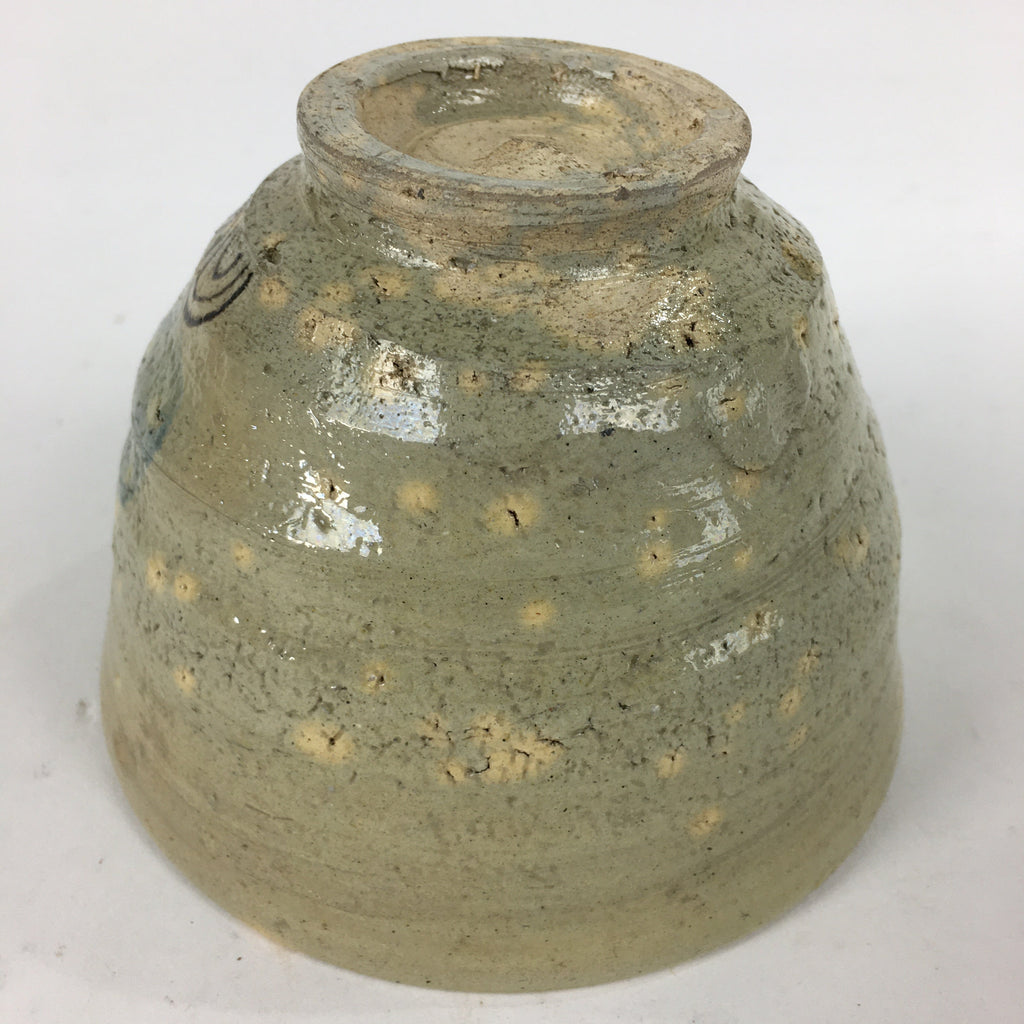 Japanese Ceramic Tea Ceremony Green Tea Bowl Vtg Chawan White GTB847