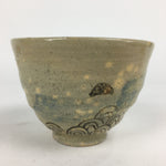 Japanese Ceramic Tea Ceremony Green Tea Bowl Vtg Chawan White GTB847