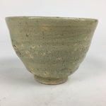 Japanese Ceramic Tea Ceremony Green Tea Bowl Vtg Chawan White GTB847