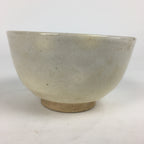 Japanese Ceramic Tea Ceremony Green Tea Bowl Vtg Chawan White GTB849