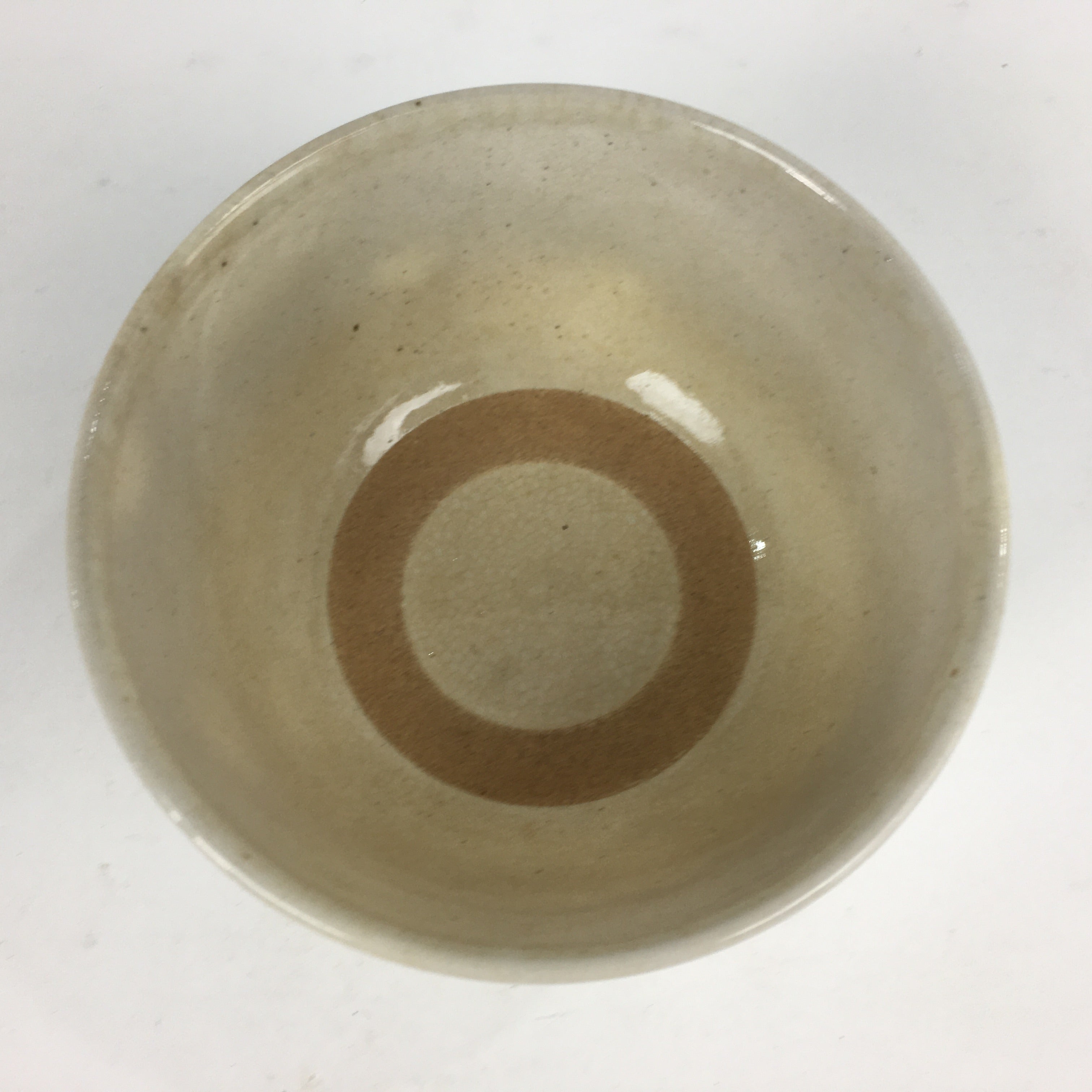 Japanese Ceramic Tea Ceremony Green Tea Bowl Vtg Chawan White GTB849