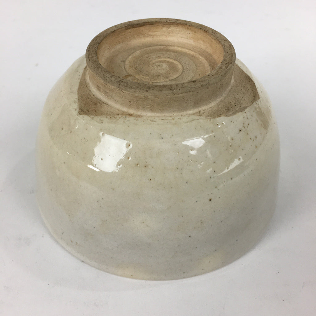 Japanese Ceramic Tea Ceremony Green Tea Bowl Vtg Chawan White GTB849
