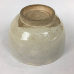 Japanese Ceramic Tea Ceremony Green Tea Bowl Vtg Chawan White GTB849