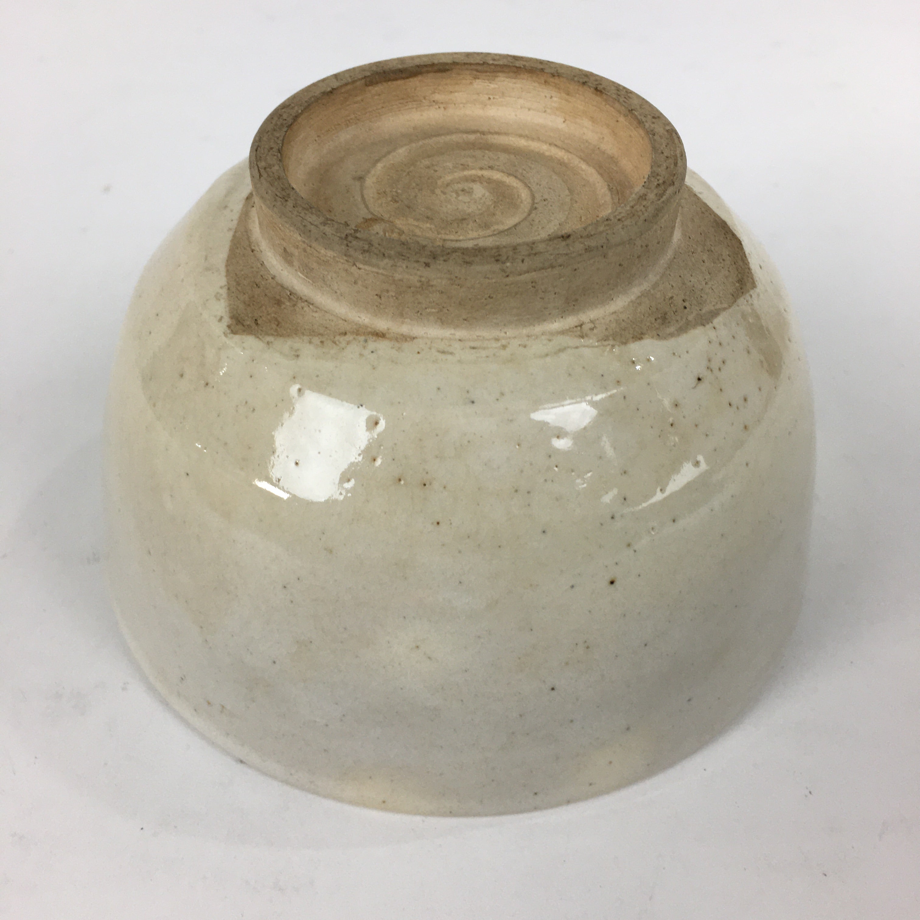 Japanese Ceramic Tea Ceremony Green Tea Bowl Vtg Chawan White GTB849