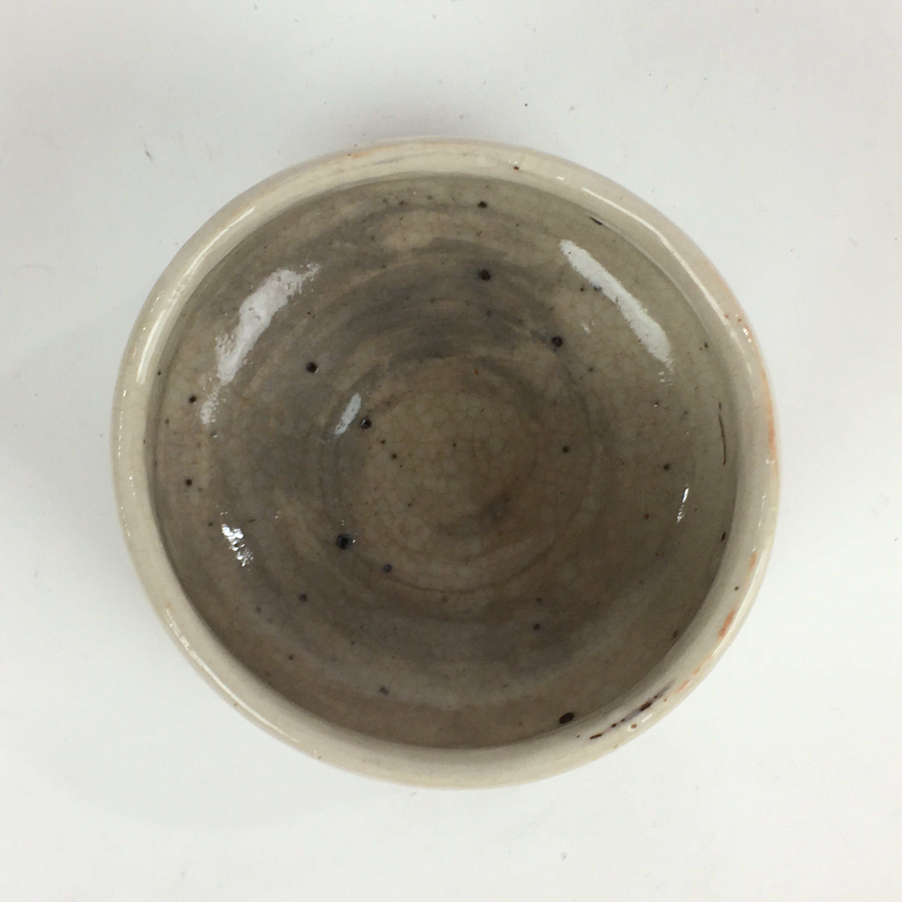 Japanese Ceramic Tea Ceremony Green Tea Bowl Vtg Chawan White GTB901