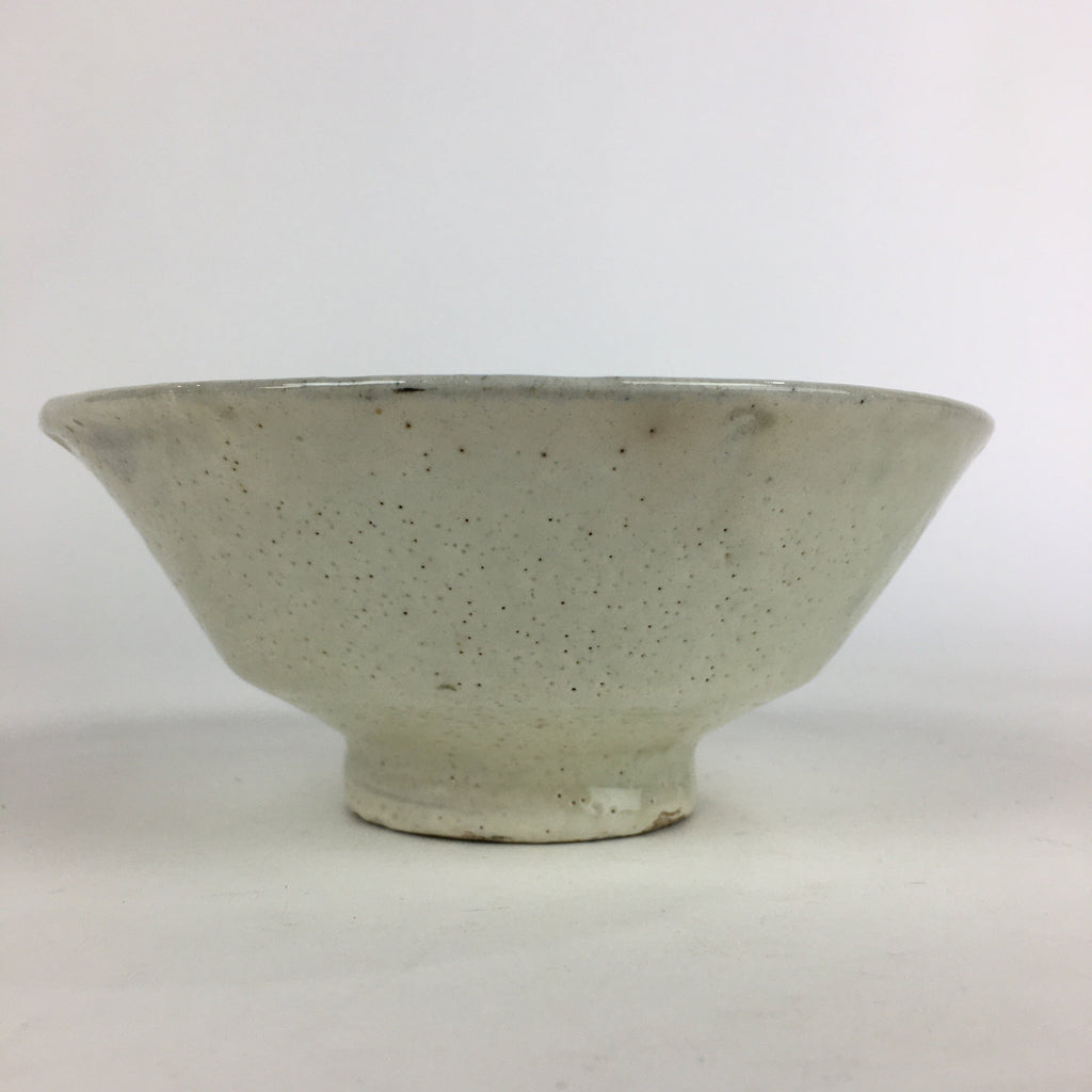 Japanese Ceramic Tea Ceremony Green Tea Bowl Vtg Chawan White GTB926