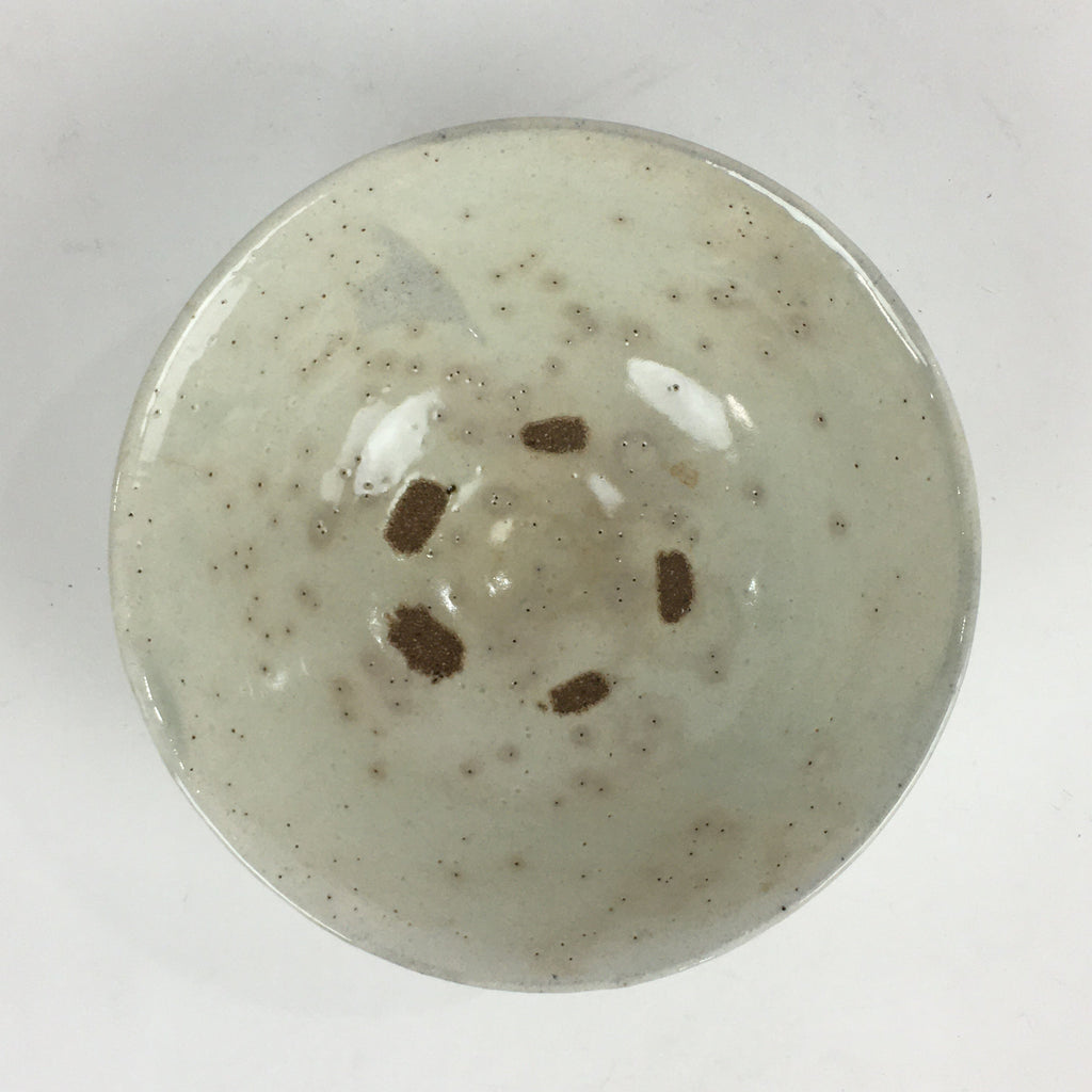 Japanese Ceramic Tea Ceremony Green Tea Bowl Vtg Chawan White GTB926