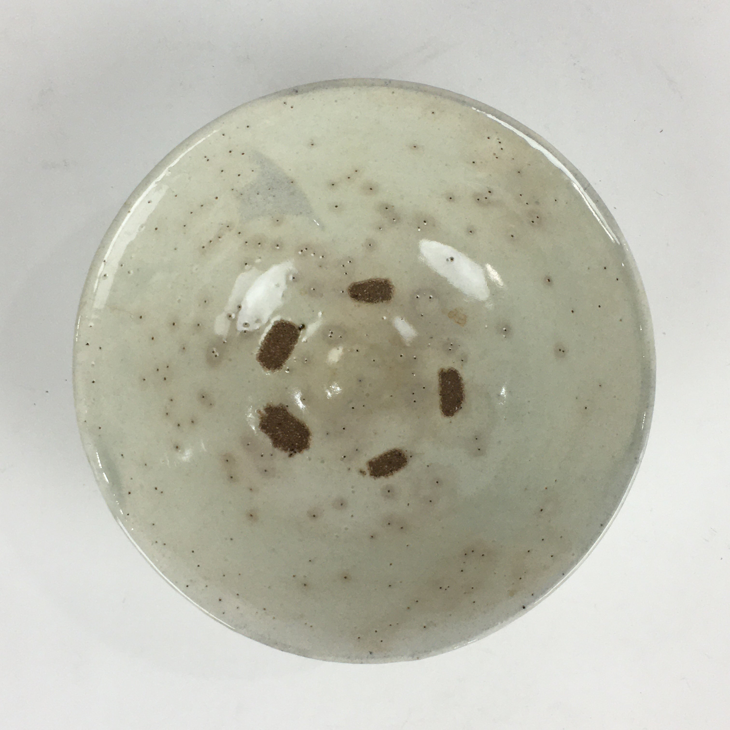 Japanese Ceramic Tea Ceremony Green Tea Bowl Vtg Chawan White GTB926