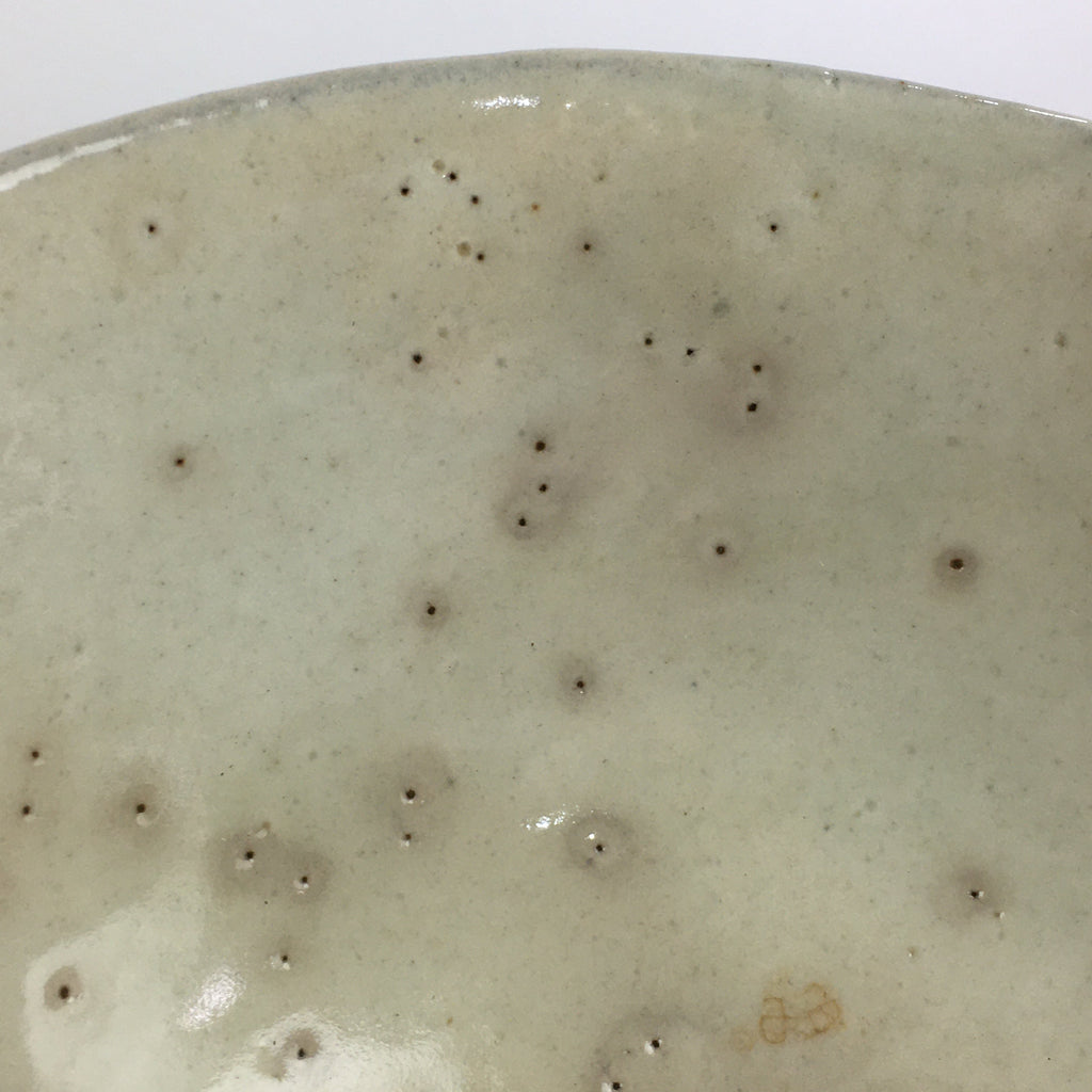 Japanese Ceramic Tea Ceremony Green Tea Bowl Vtg Chawan White GTB926