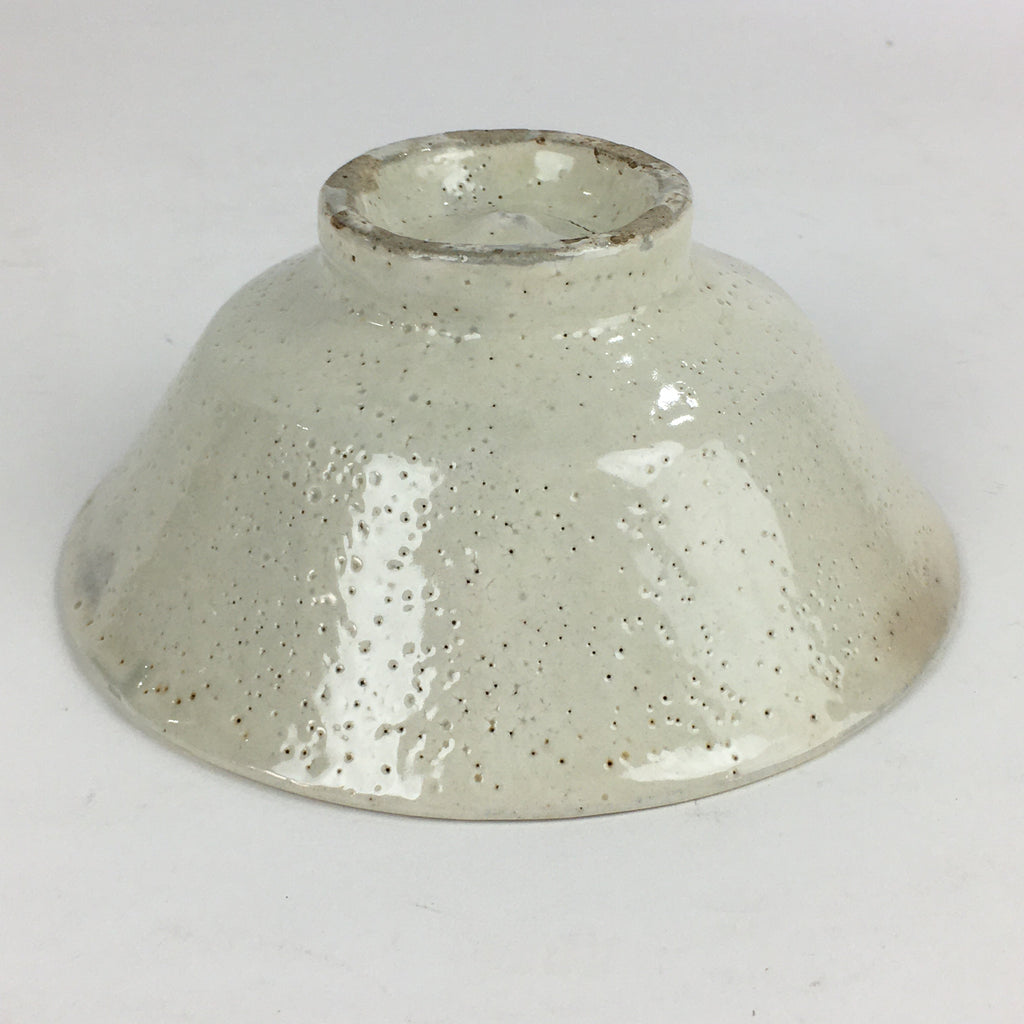 Japanese Ceramic Tea Ceremony Green Tea Bowl Vtg Chawan White GTB926