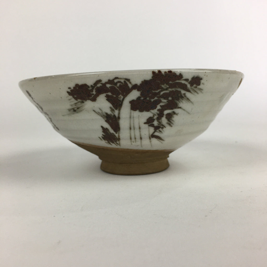 Japanese Ceramic Tea Ceremony Green Tea Bowl Vtg Chawan White GTB929