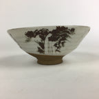 Japanese Ceramic Tea Ceremony Green Tea Bowl Vtg Chawan White GTB929