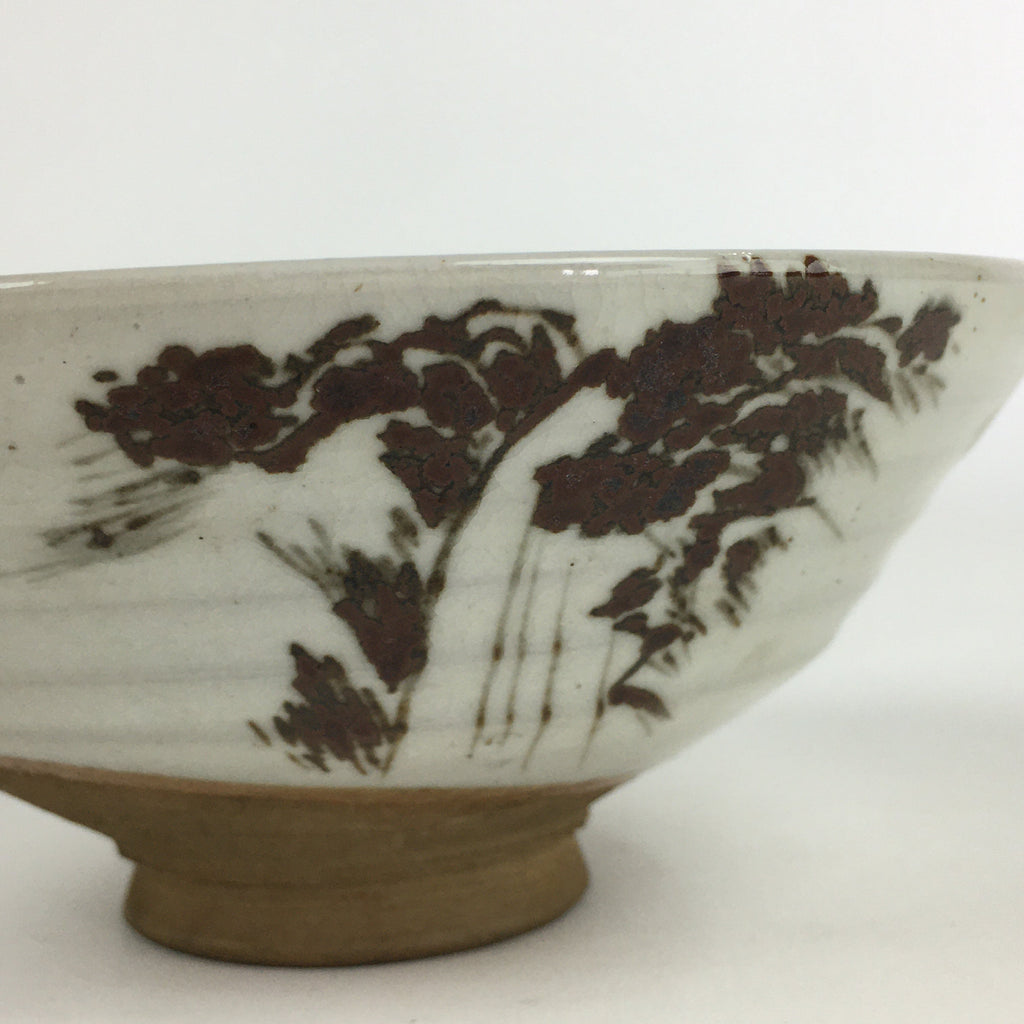 Japanese Ceramic Tea Ceremony Green Tea Bowl Vtg Chawan White GTB929
