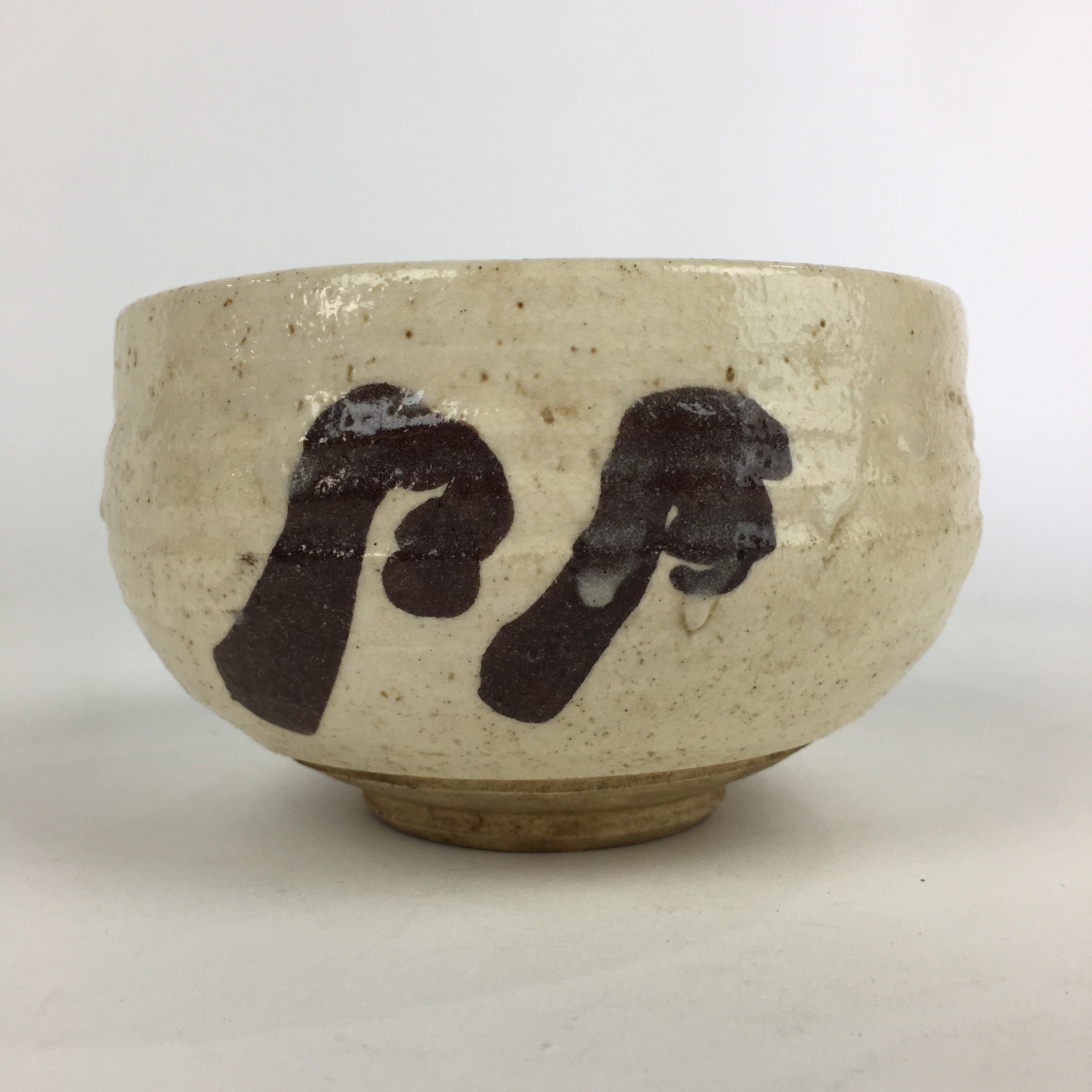 Japanese Ceramic Tea Ceremony Green Tea Bowl Vtg Chawan White GTB931