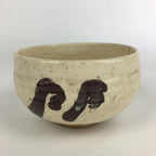 Japanese Ceramic Tea Ceremony Green Tea Bowl Vtg Chawan White GTB931