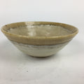 Japanese Ceramic Tea Ceremony Green Tea Bowl Vtg Chawan White Yellow GTB855