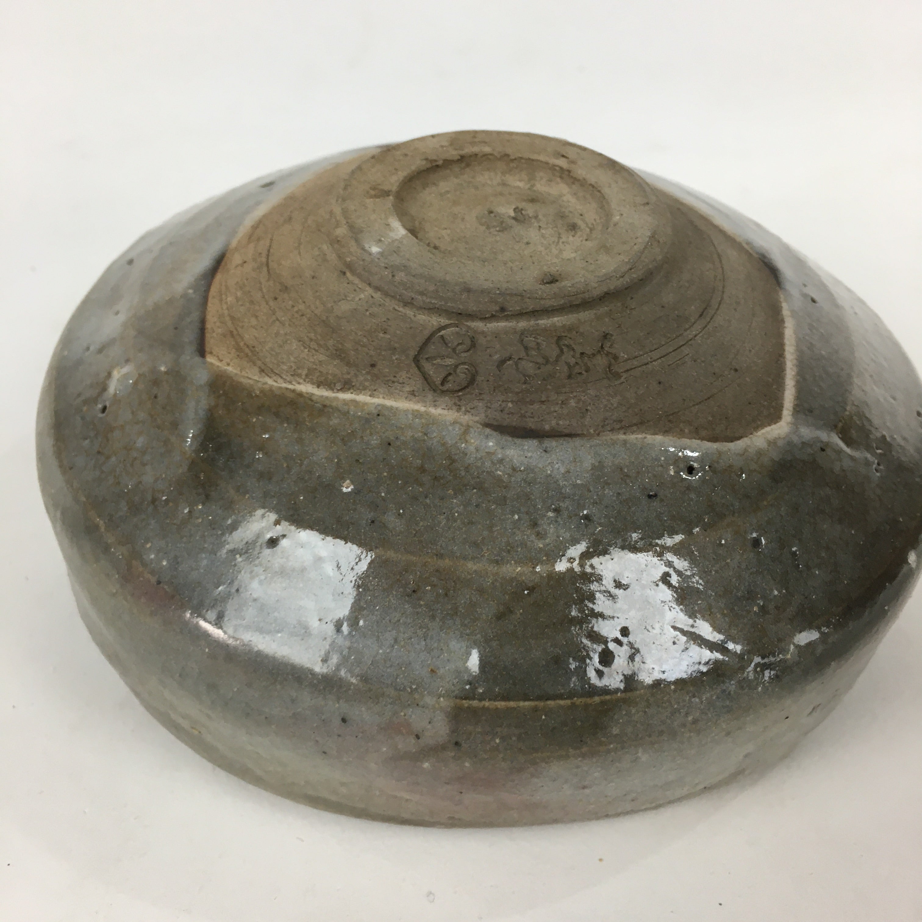 Japanese Ceramic Tea Ceremony Green Tea Bowl Vtg Gray Matcha Chawan GTB840