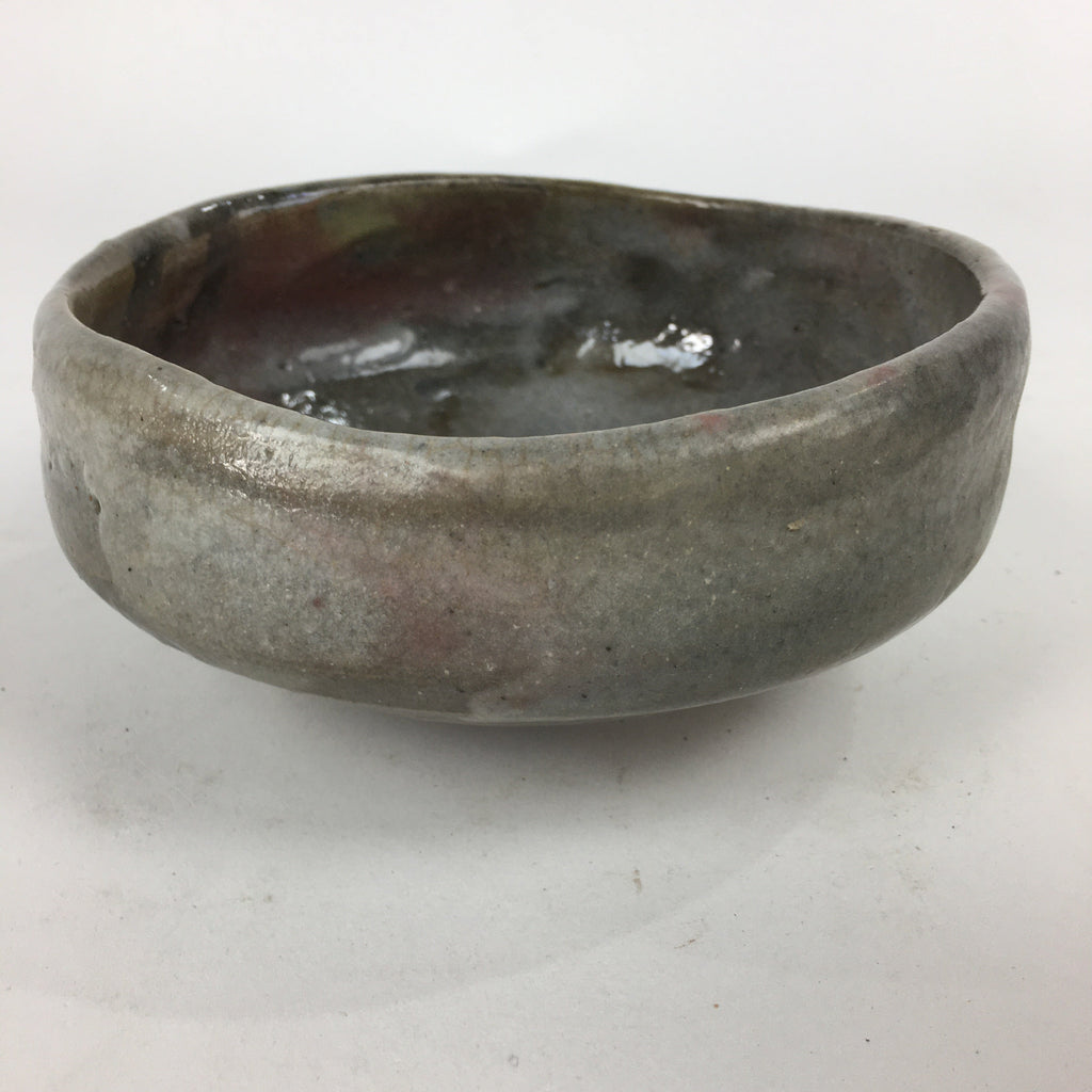 Japanese Ceramic Tea Ceremony Green Tea Bowl Vtg Gray Matcha Chawan GTB840